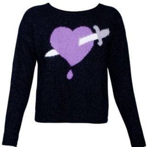 Talula Angsty Heart and Dagger Sweater